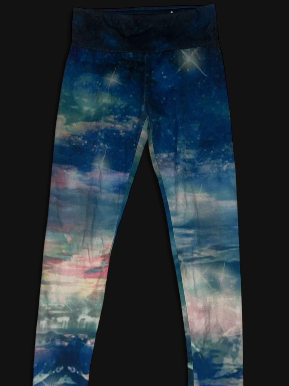 Justice Blue and Pink Galaxy Leggings